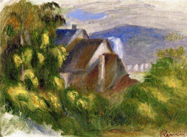 Houses Among The Trees by Pierre Auguste Renoir