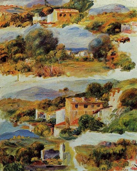 Houses At Cagnes by Pierre Auguste Renoir Oil Painting Reproductions