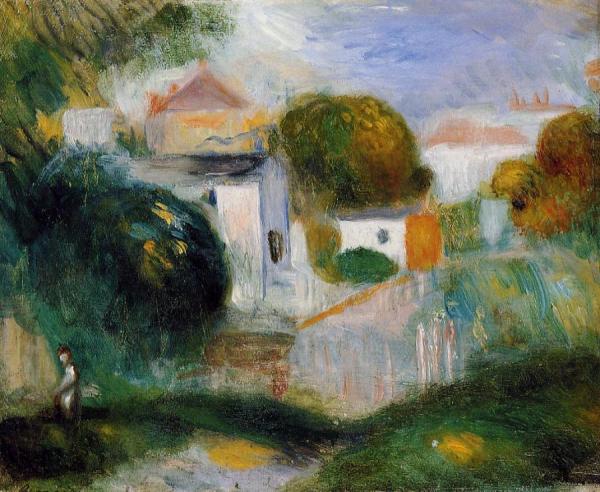 Houses In The Trees by Pierre Auguste Renoir Oil Painting Reproductions
