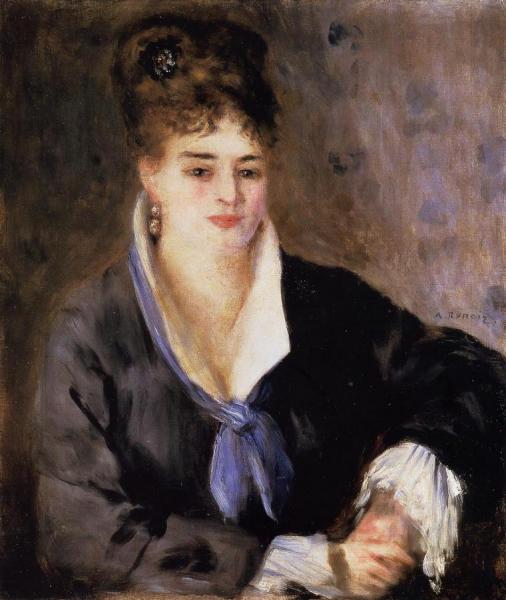 Lady In A Black Dress by Pierre Auguste Renoir