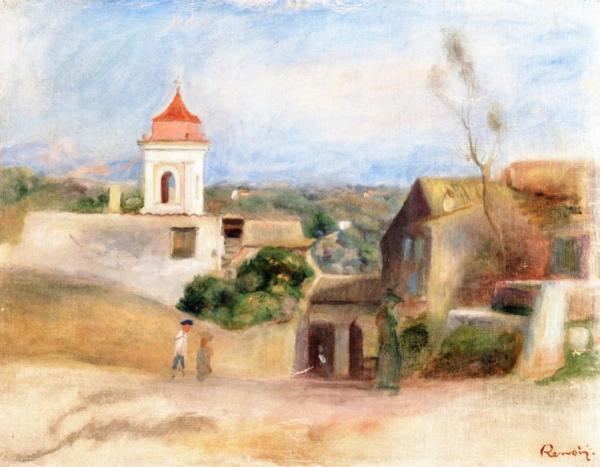Landscape And Chapel by Pierre Auguste Renoir