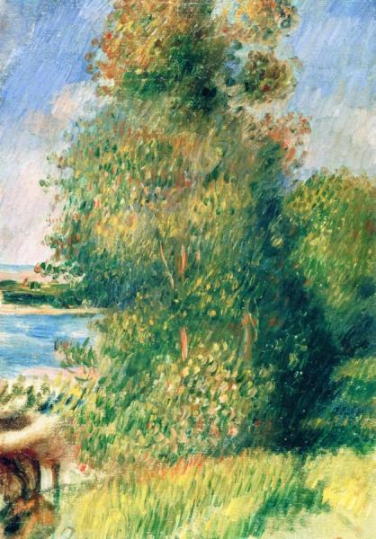 Landscape, Banks Of The River by Pierre Auguste Renoir
