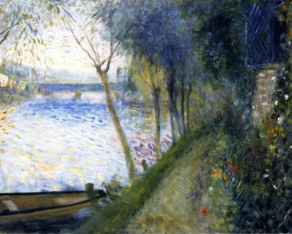 Landscape By The Seine, The Argenteuil Bridge by Pierre Auguste Renoir
