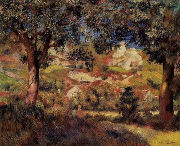 Landscape In La Roche-guyon by Pierre Auguste Renoir