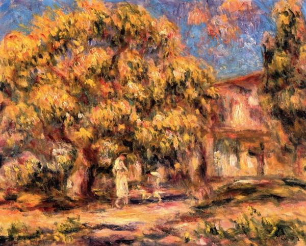 Landscape: Lime Tree And Farm by Pierre Auguste Renoir