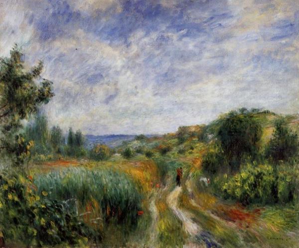 Landscape Near Essoyes by Pierre Auguste Renoir