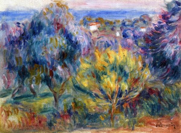 Landscape With A View Of The Sea by Pierre Auguste Renoir