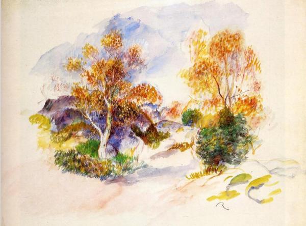 Landscape With Trees by Pierre Auguste Renoir Oil Painting Reproductions