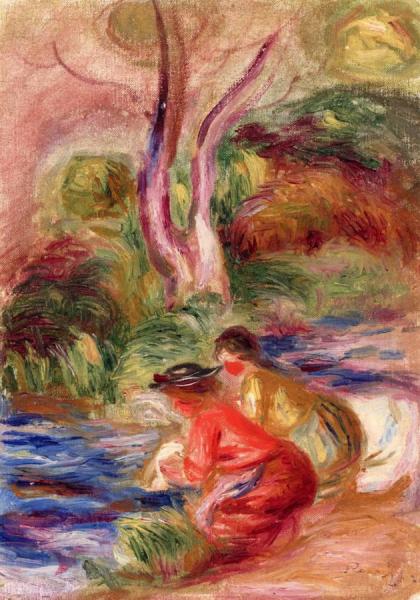 Laundresses by Pierre Auguste Renoir