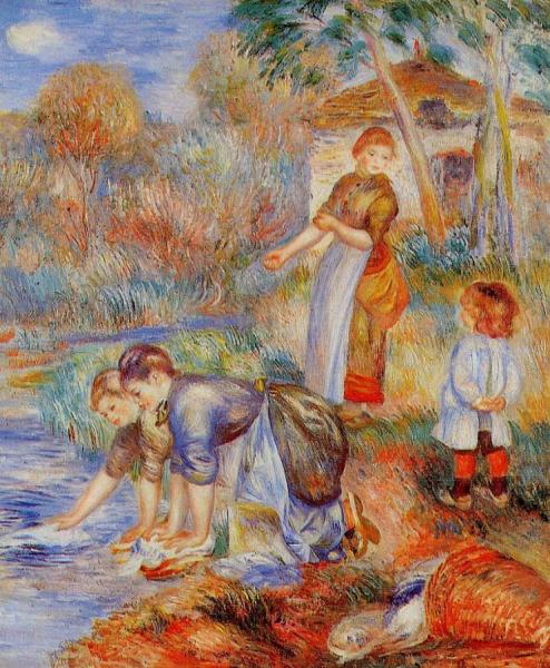 Laundresses by Pierre Auguste Renoir Oil Painting Reproductions