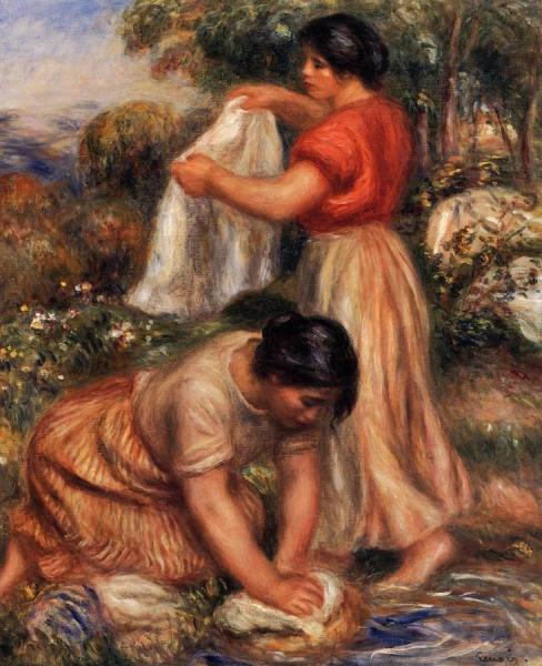 Laundresses by Pierre Auguste Renoir