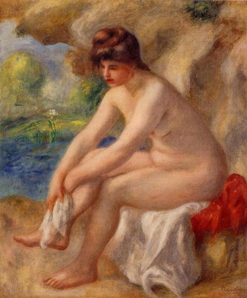 Leaving The Bath by Pierre Auguste Renoir Oil Painting Reproductions