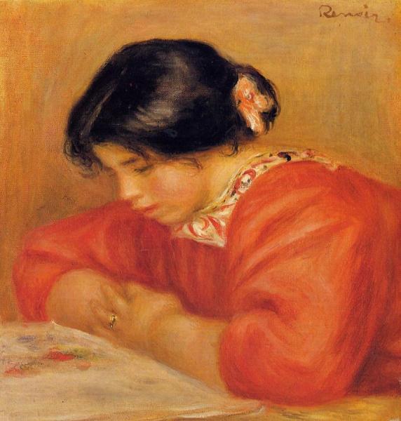 Leontine Reading by Pierre Auguste Renoir