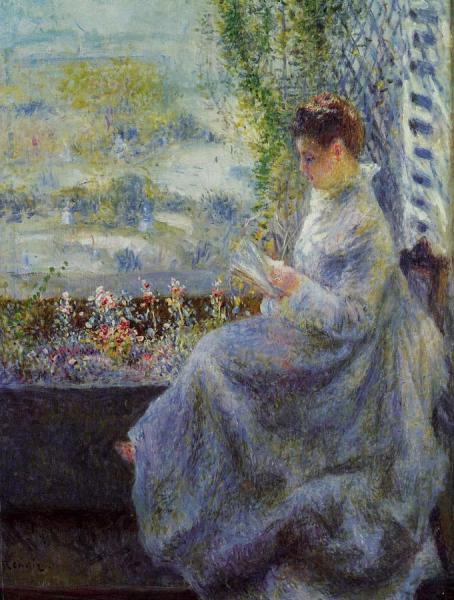 Madame Chocquet Reading by Pierre Auguste Renoir