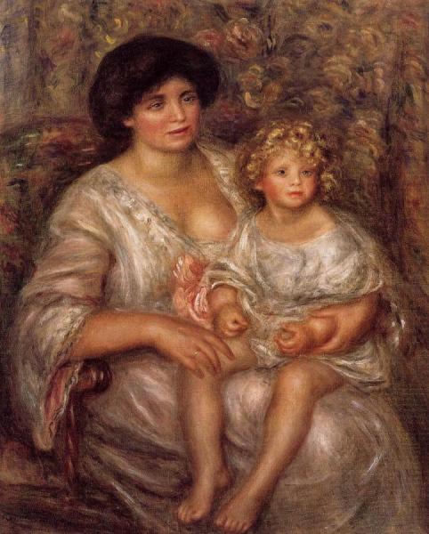 Madame Thurneyssan And Her Daughter by Pierre Auguste Renoir Oil Painting Reproductions