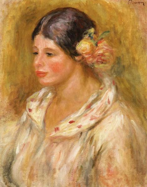 Madeleine's Head by Pierre Auguste Renoir