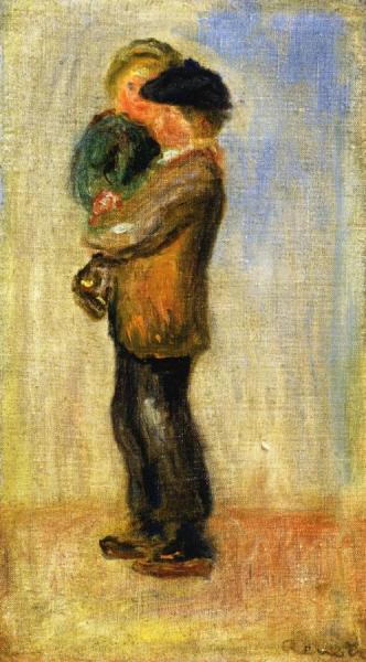 Man Carrying A Boy by Pierre Auguste Renoir Oil Painting Reproductions