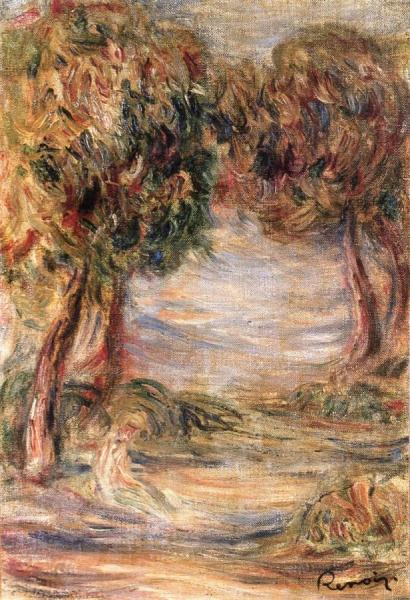 Man Seated In A Clearing by Pierre Auguste Renoir Oil Painting Reproductions