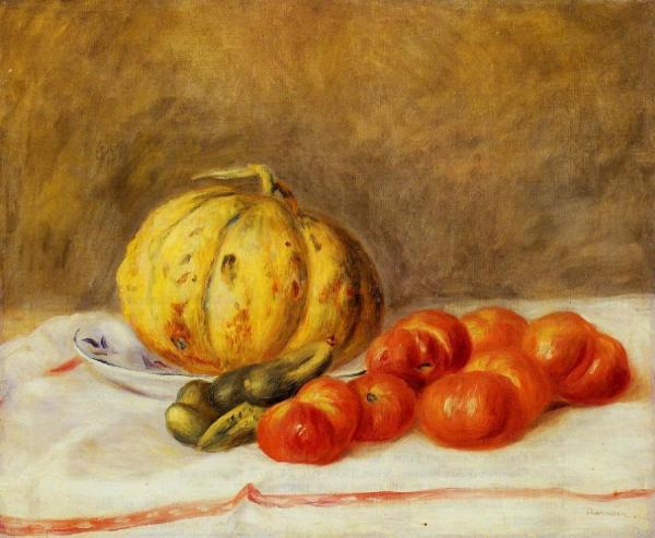 Melon And Tomatos by Pierre Auguste Renoir