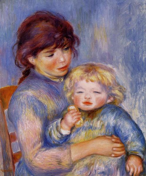 Motherhood by Pierre Auguste Renoir Oil Painting Reproductions