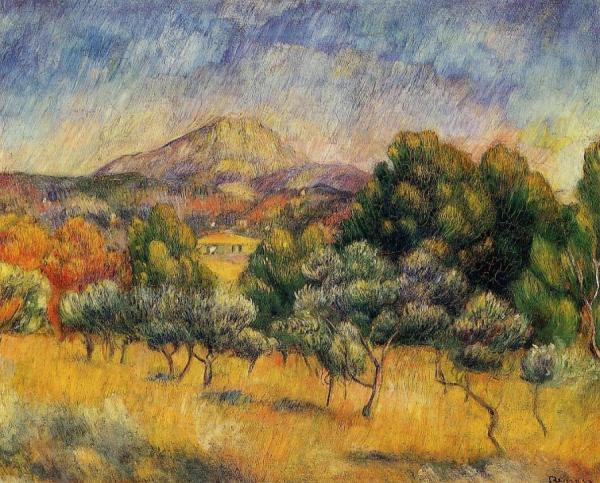 Mount Sainte-victoire by Pierre Auguste Renoir Oil Painting Reproductions