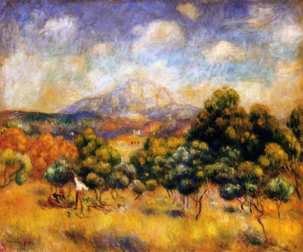 Mount Sainte-victoire by Pierre Auguste Renoir Oil Painting Reproductions