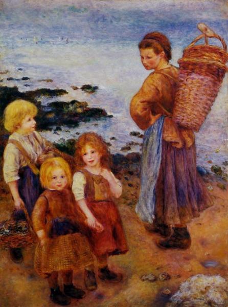 Mussel Fishers At Berneval by Pierre Auguste Renoir