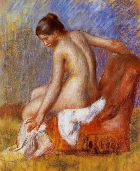 Nude In An Armchair by Pierre Auguste Renoir