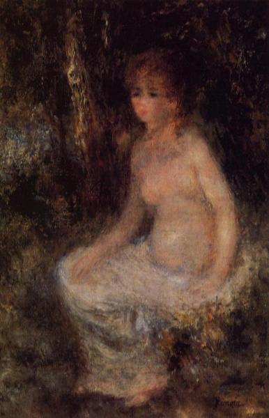 Nude Sitting In The Forest by Pierre Auguste Renoir
