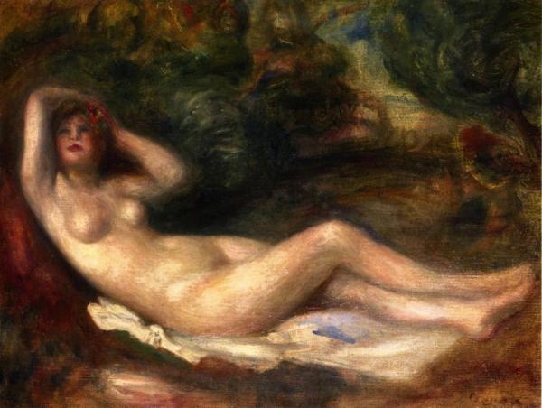 Nude Study by Pierre Auguste Renoir
