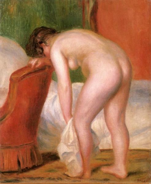 Nude Woman Drying Herself by Pierre Auguste Renoir