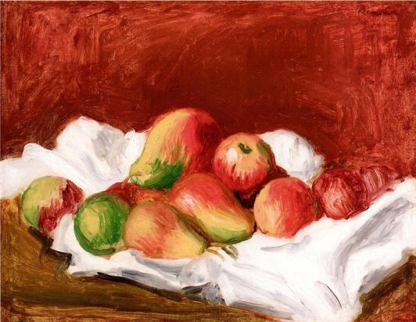 Pears And Apples by Pierre Auguste Renoir