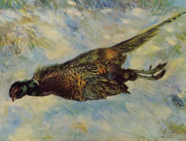 Pheasant In The Snow by Pierre Auguste Renoir