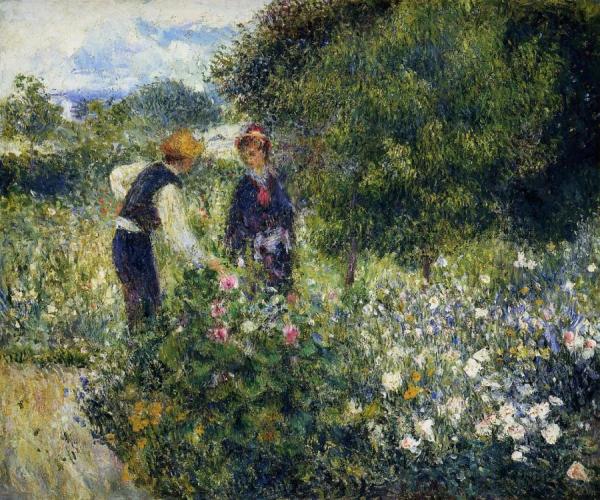 Picking Flowers by Pierre Auguste Renoir