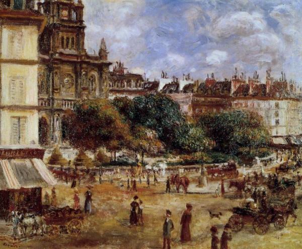 Place De La Trinite, Paris by Pierre Auguste Renoir
