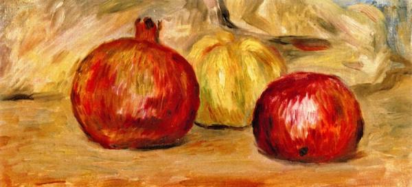Pomegranates And Apple by Pierre Auguste Renoir Oil Painting Reproductions
