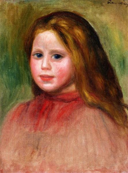 Portrait Of A Girl by Pierre Auguste Renoir Oil Painting Reproductions