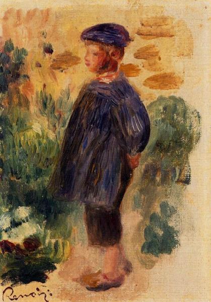 Portrait Of A Kid In A Beret by Pierre Auguste Renoir