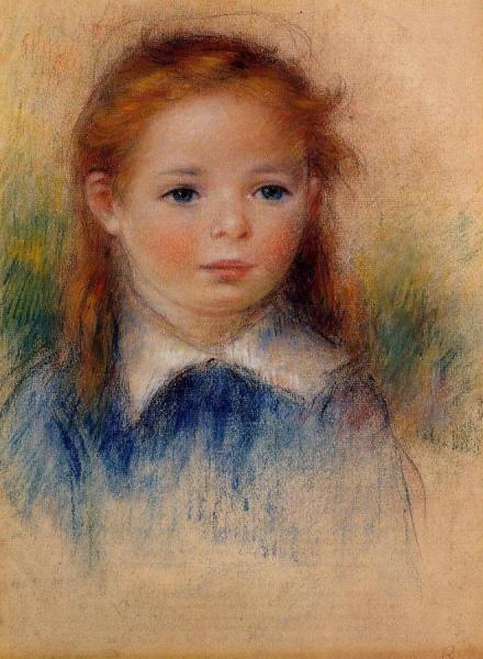 Portrait Of A Little Girl by Pierre Auguste Renoir