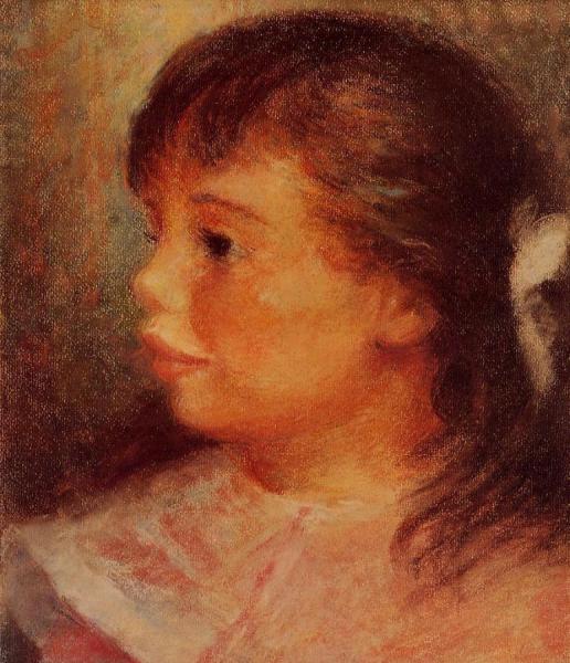 Portrait Of A Little Girl by Pierre Auguste Renoir