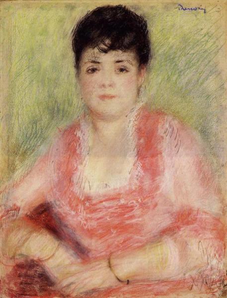 Portrait Of A Woman In A Red Dress by Pierre Auguste Renoir Oil Painting Reproductions