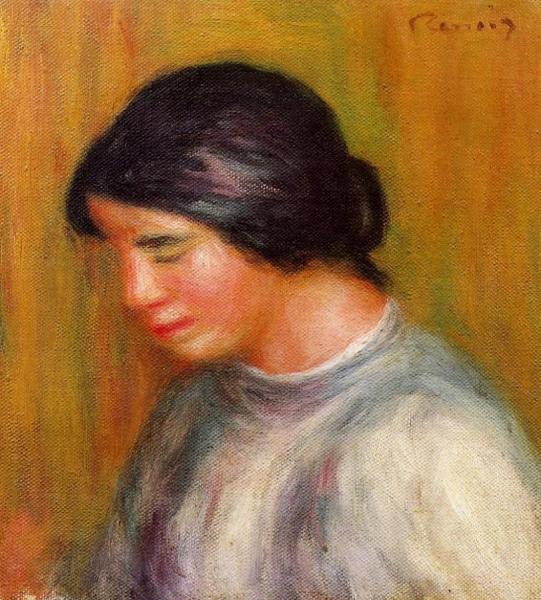 Portrait Of A Young Girl by Pierre Auguste Renoir