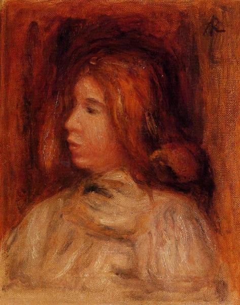 Portrait Of A Young Girl by Pierre Auguste Renoir