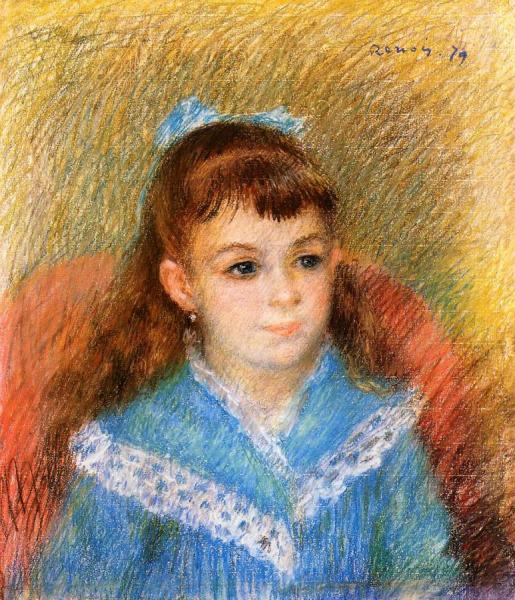Portrait Of A Young Girl by Pierre Auguste Renoir