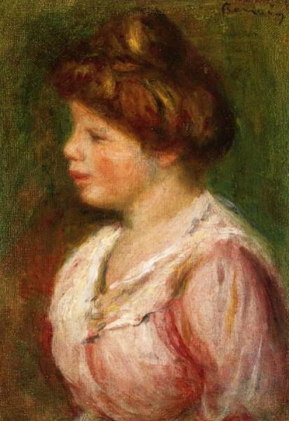 Portrait Of A Young Woman by Pierre Auguste Renoir