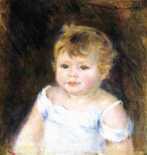 Portrait Of An Infant by Pierre Auguste Renoir