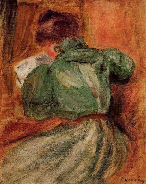 Reader In Green by Pierre Auguste Renoir