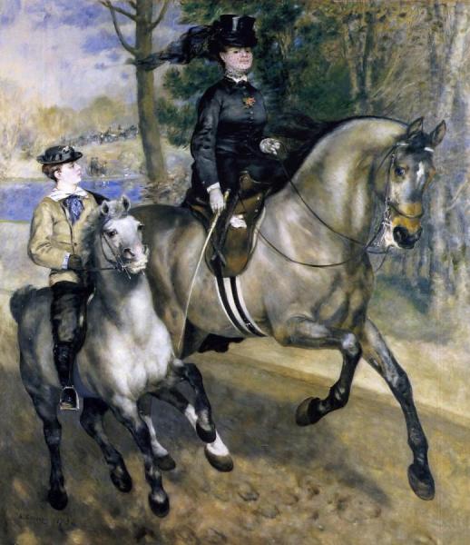 Riding In The Bois De Boulogne by Pierre Auguste Renoir