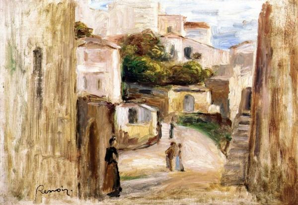 Road In Cagnes by Pierre Auguste Renoir