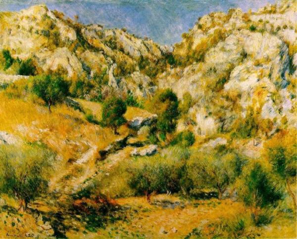 Rocky Craggs At L'estaque by Pierre Auguste Renoir Oil Painting Reproductions